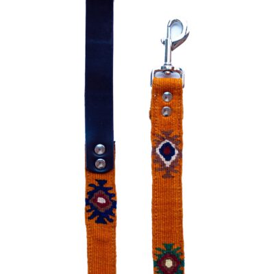 Correa Maoui Mostaza de cuero para perro