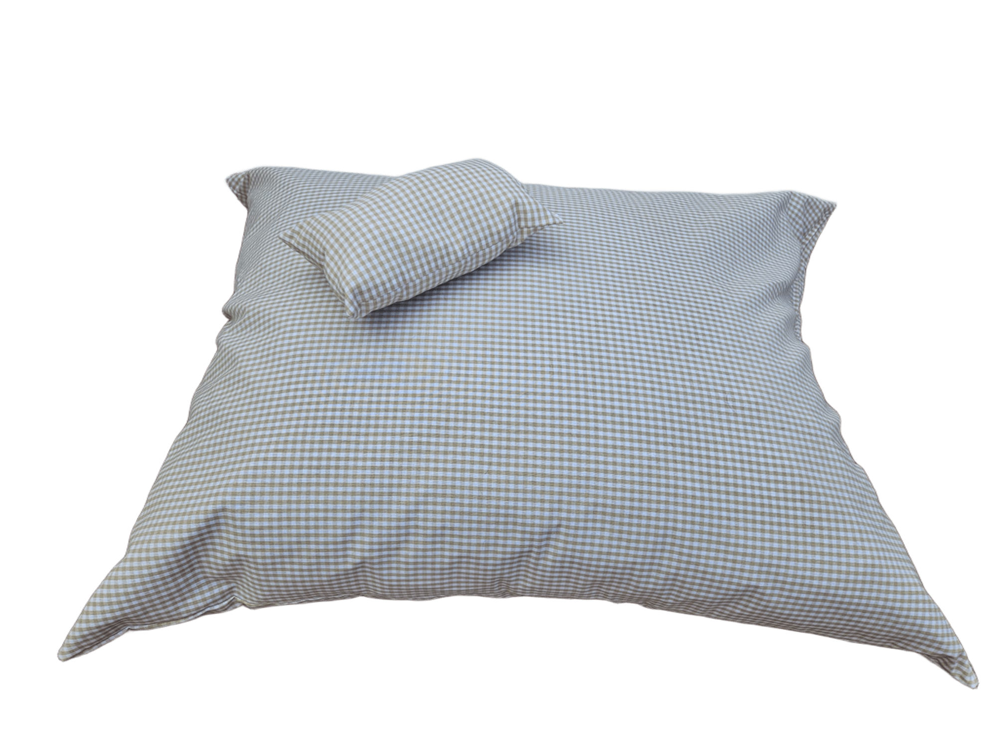 CAMA CUADROS VICHY BEIGE - Imagen 3