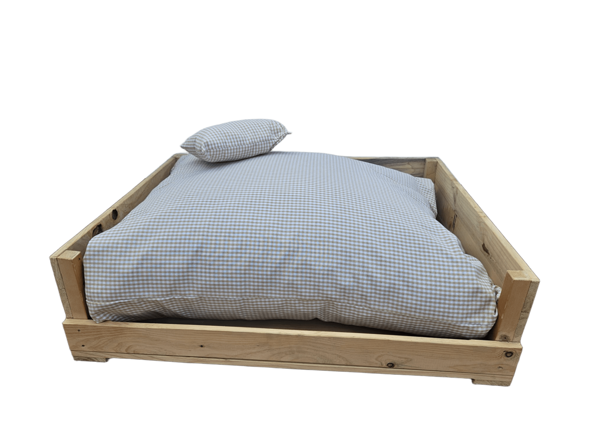CAMA CUADROS VICHY BEIGE